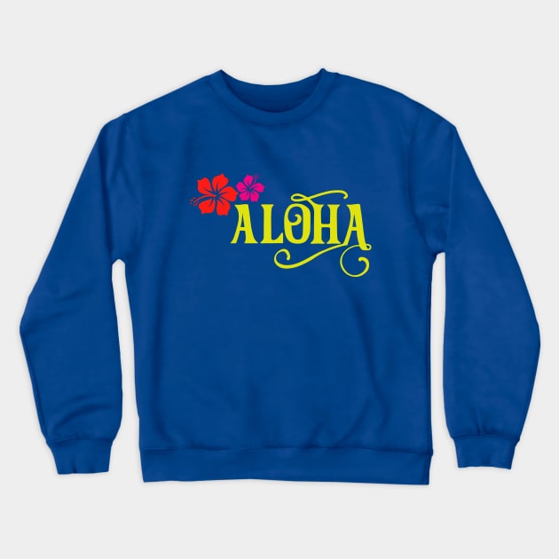 Aloha,Beach,Summer,Sun Crewneck Sweatshirt by Sabahmd